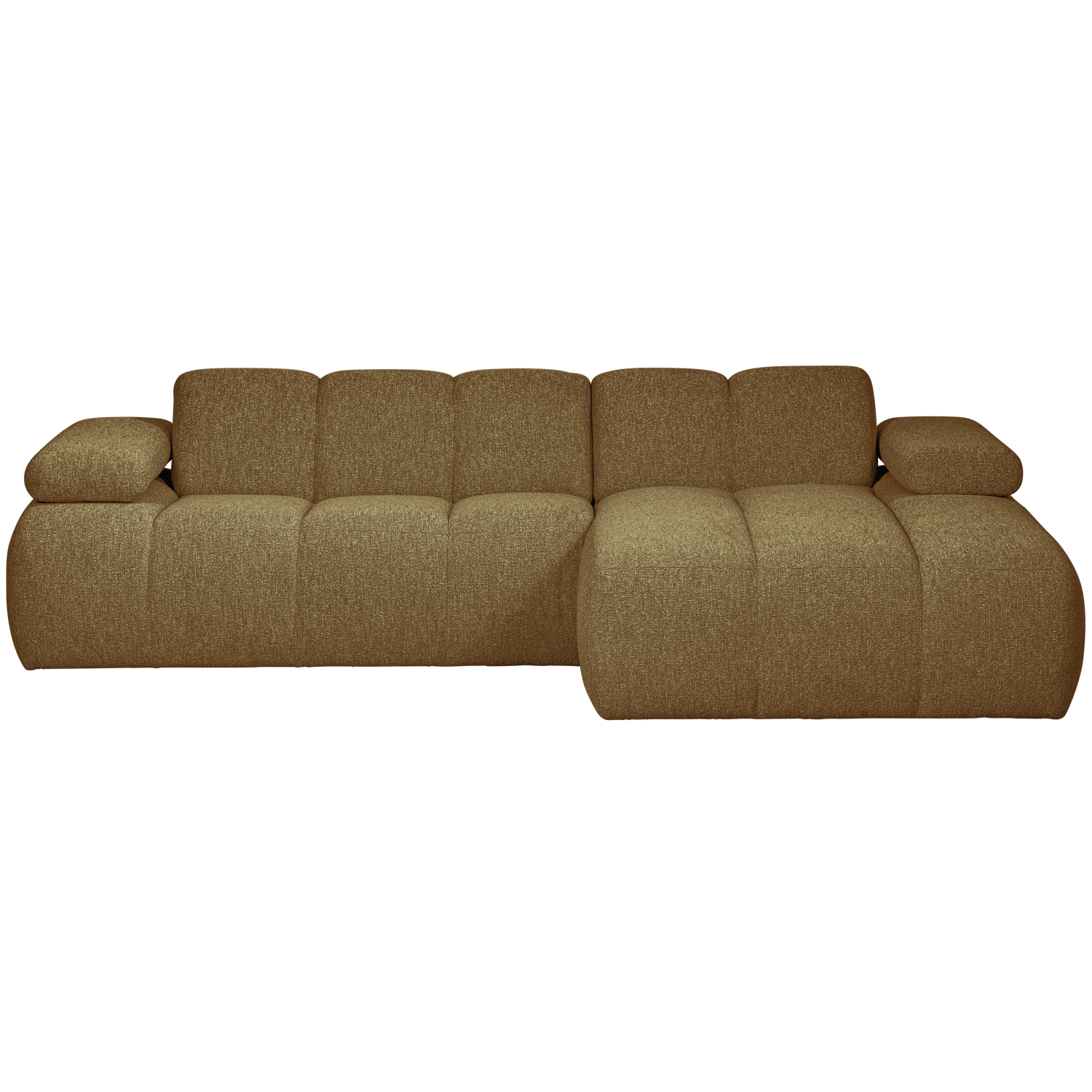 Divano mojo chaise longue destra bouclé giallo marrone melange