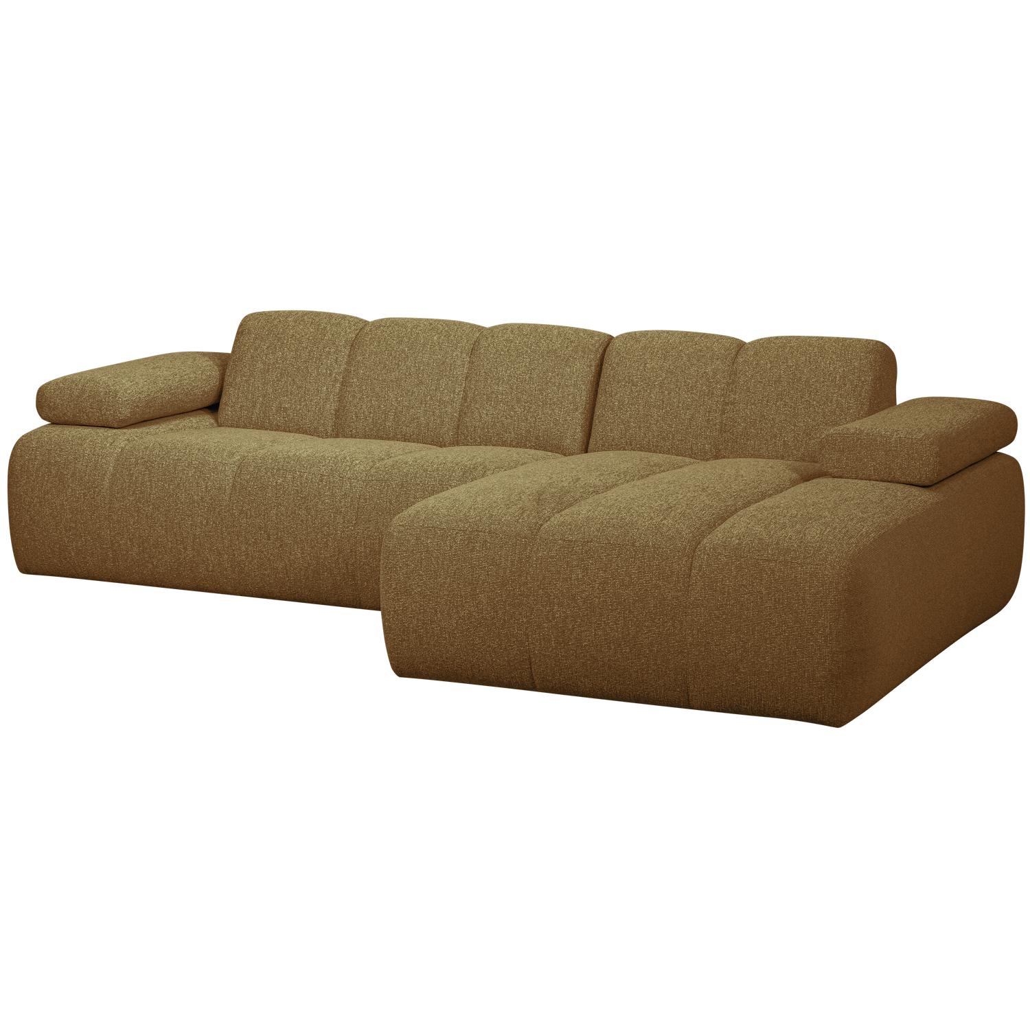 Chaise Longue in Velluto Verde Versione Destra Stile Chesterfield