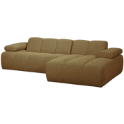 Divano mojo chaise longue destra bouclé giallo marrone melange