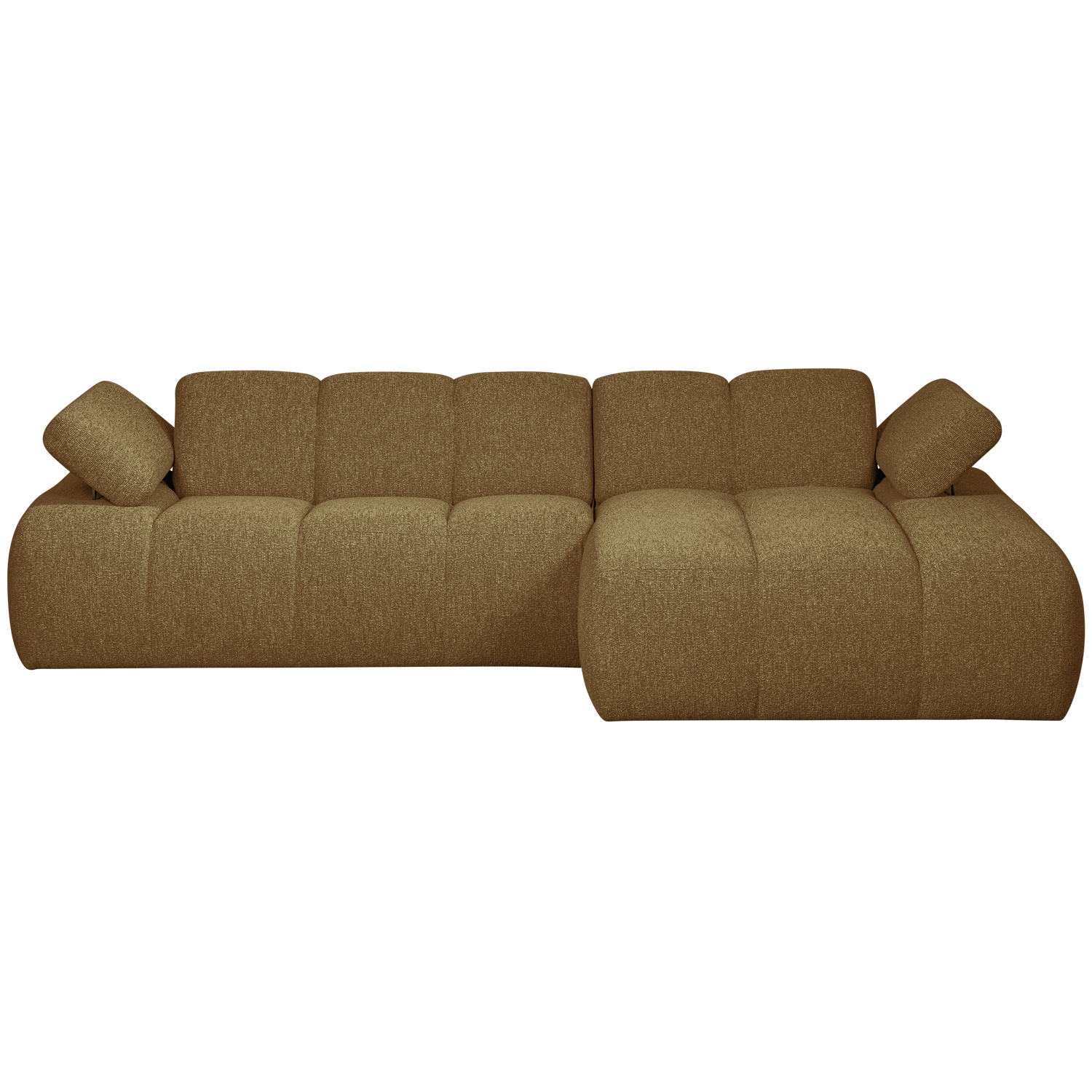 Divano mojo chaise longue destra bouclé giallo marrone melange