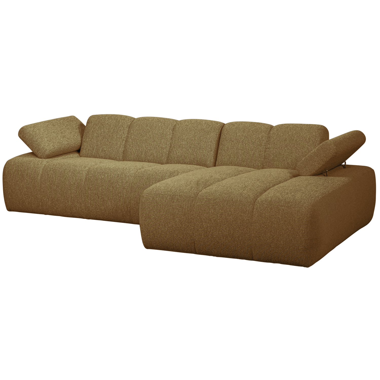 Divano mojo chaise longue destra bouclé giallo marrone melange