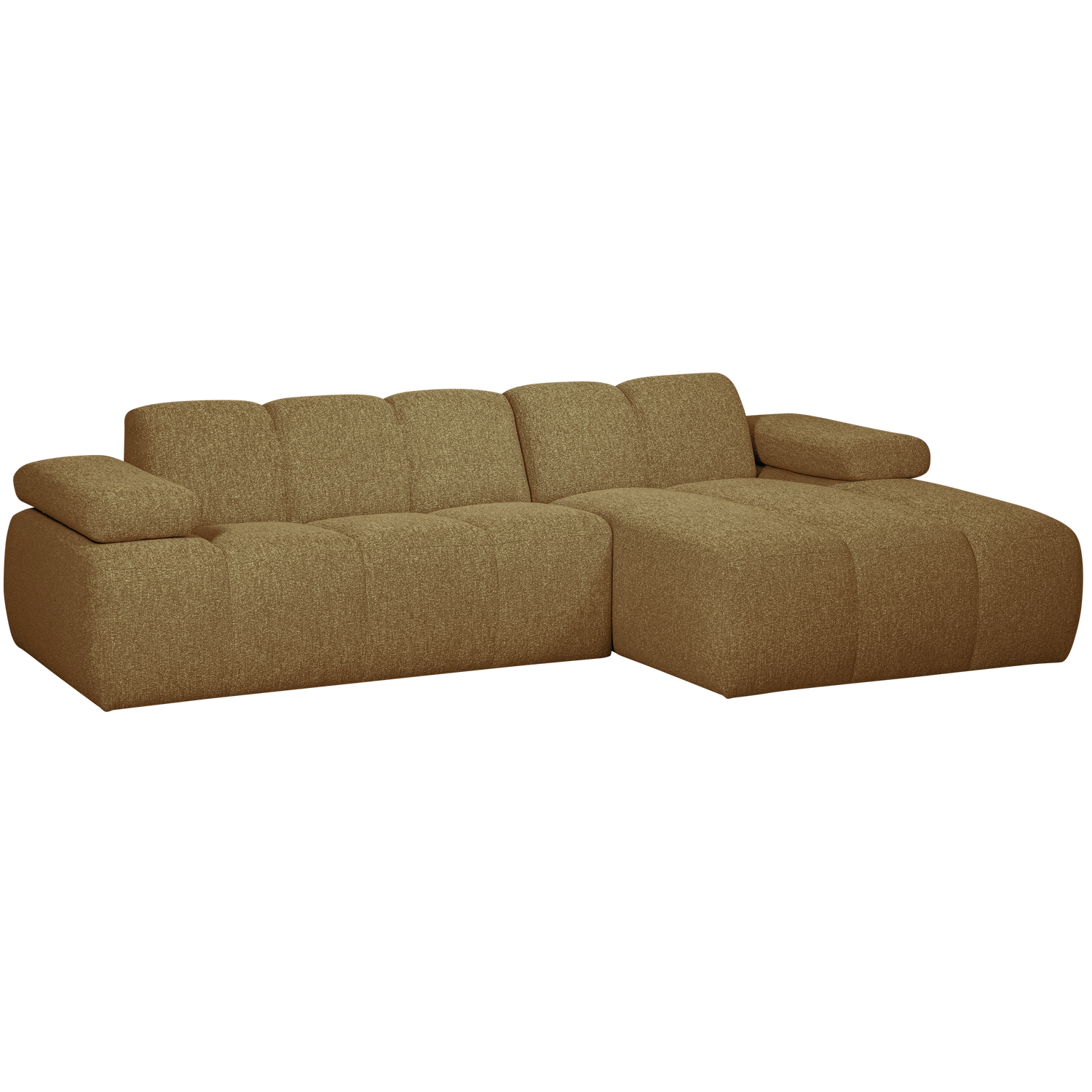 Divano mojo chaise longue destra bouclé giallo marrone melange