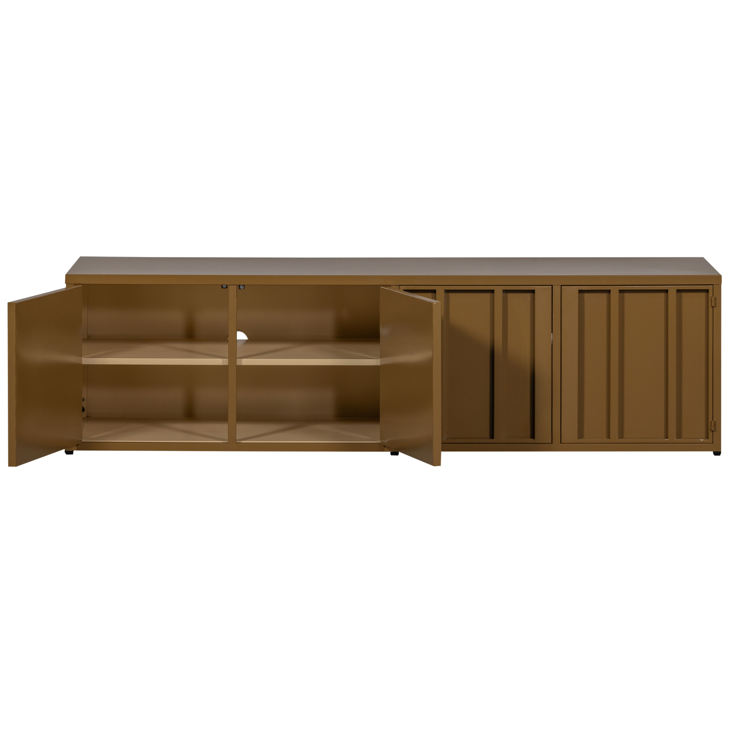 Porta tv level metallo giallo miele 44x160cm