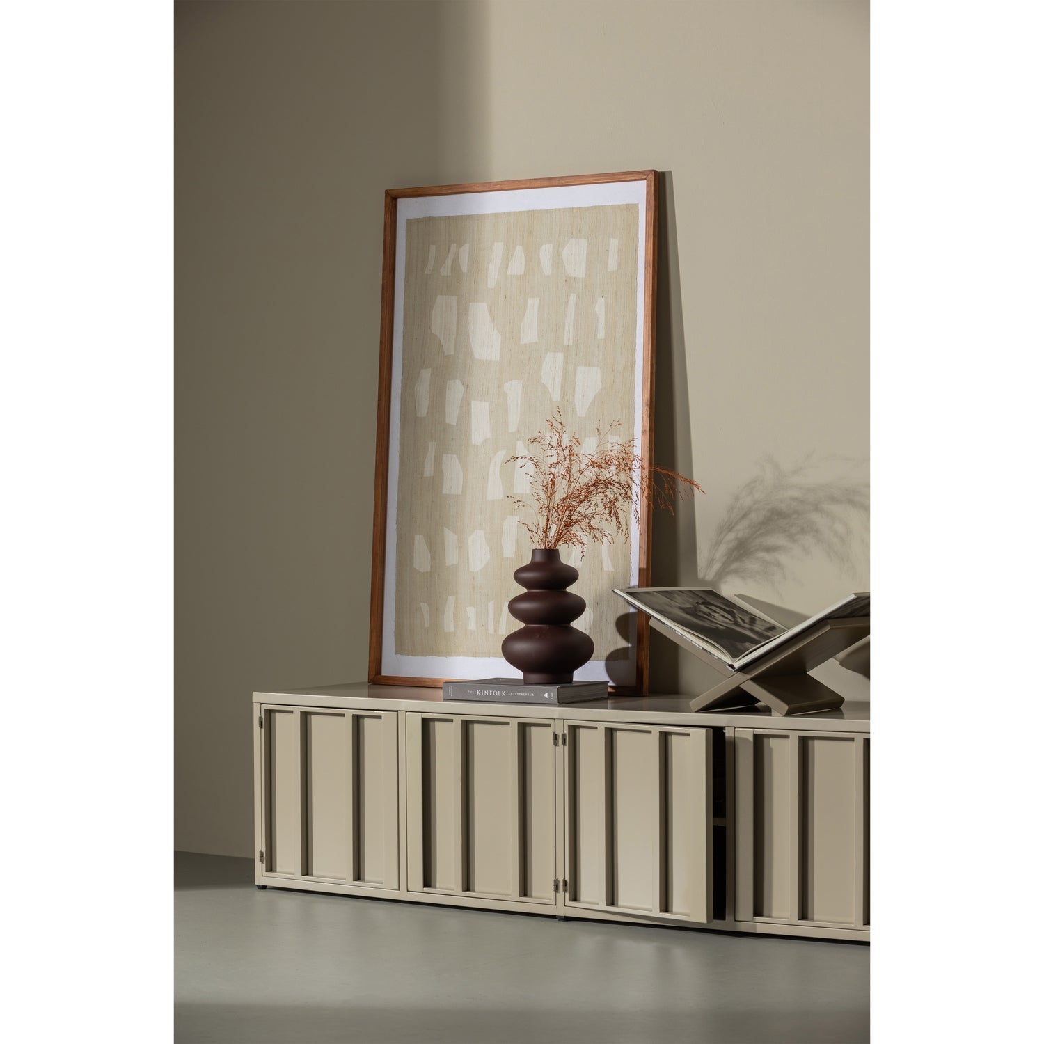 Porta tv level metallo sabbia 44x160cm