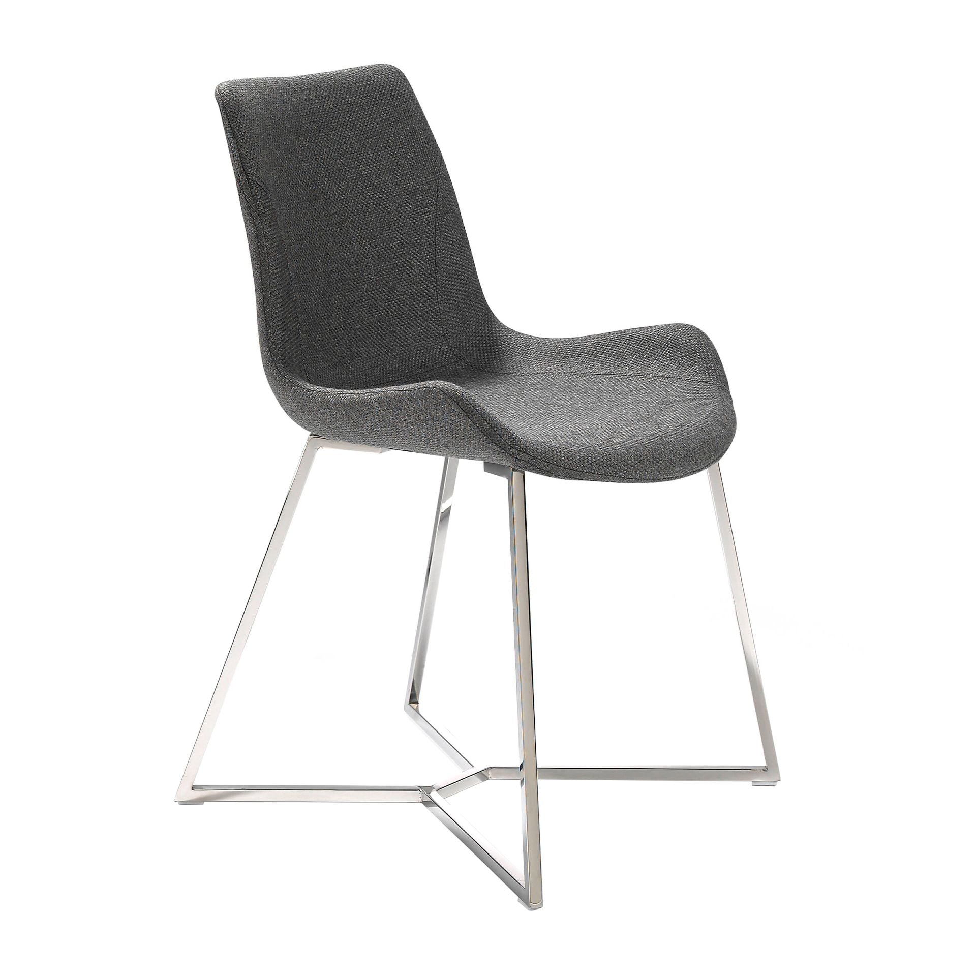Sedia in tessuto grigio scuro