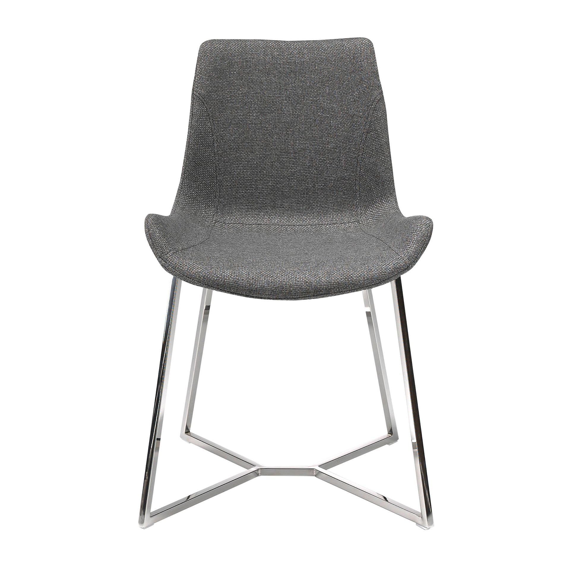 Sedia in tessuto grigio scuro