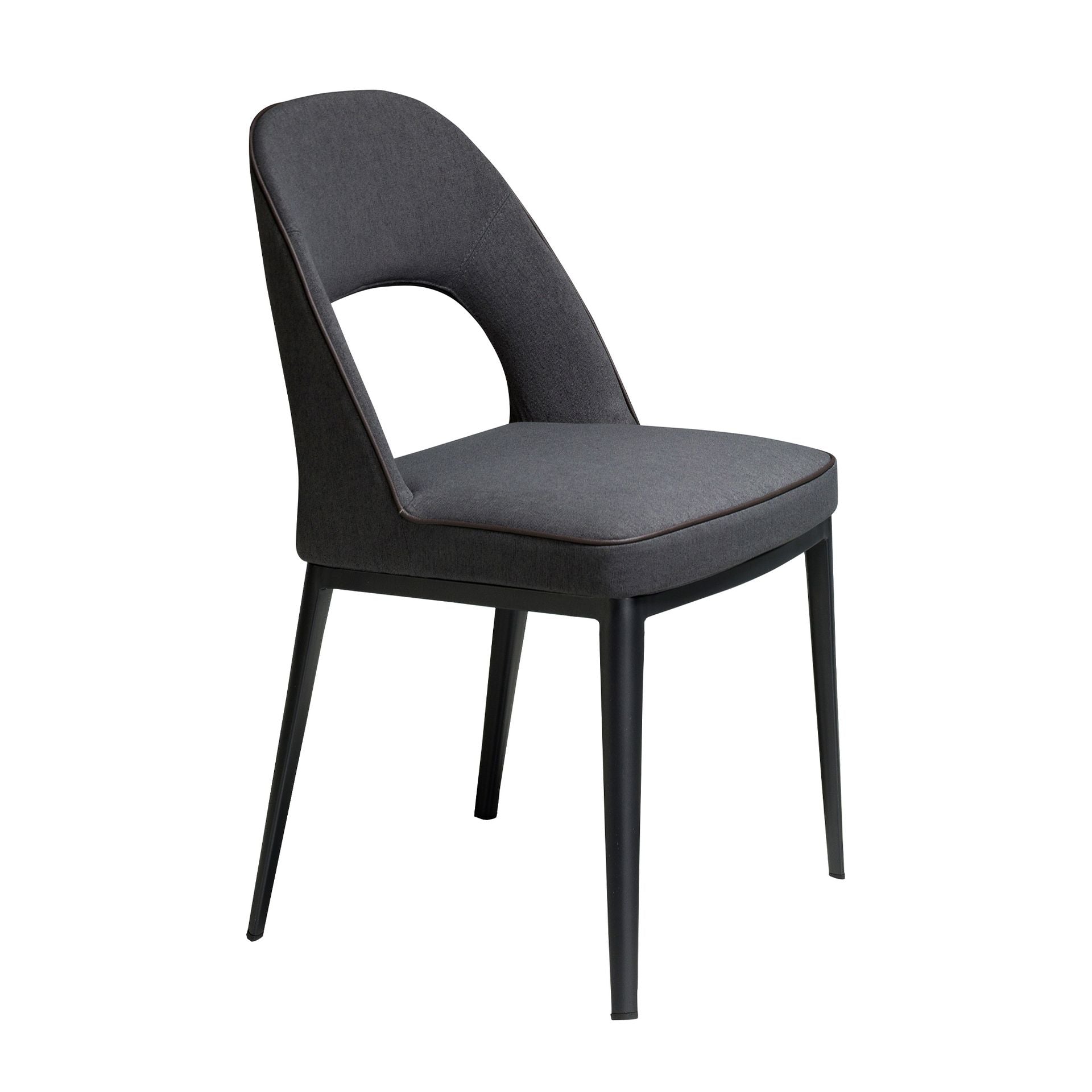 Sedia in tessuto grigio scuro