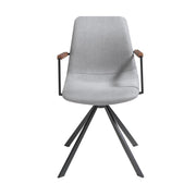 Sedia girevole in tessuto grigio scuro