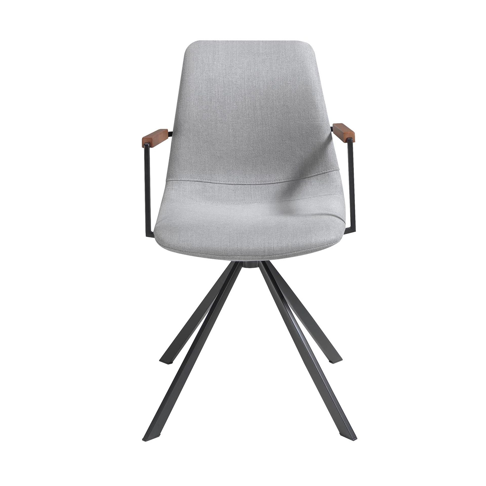 Sedia girevole in tessuto grigio scuro