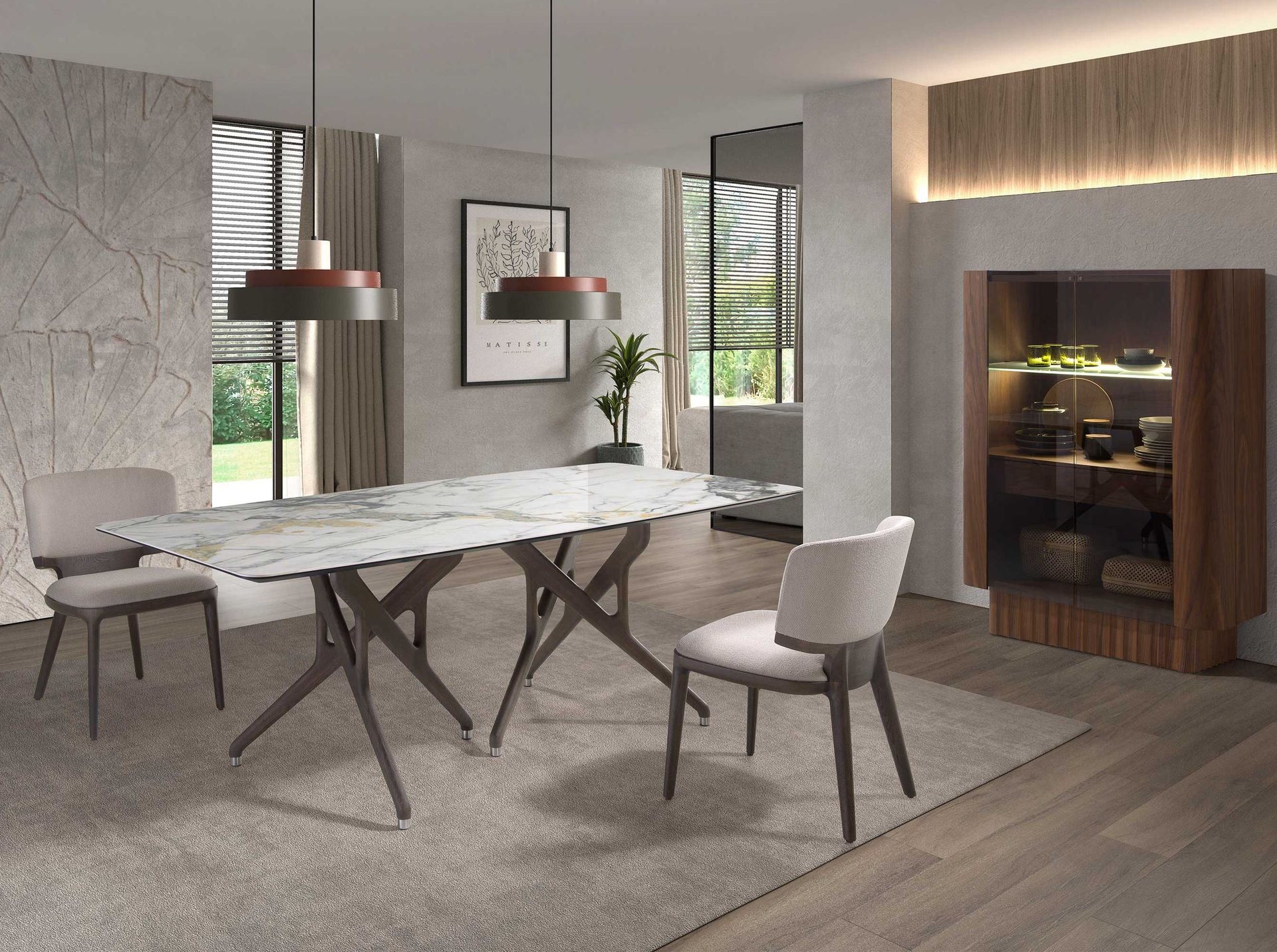 Sedia in tessuto grigio chiaro