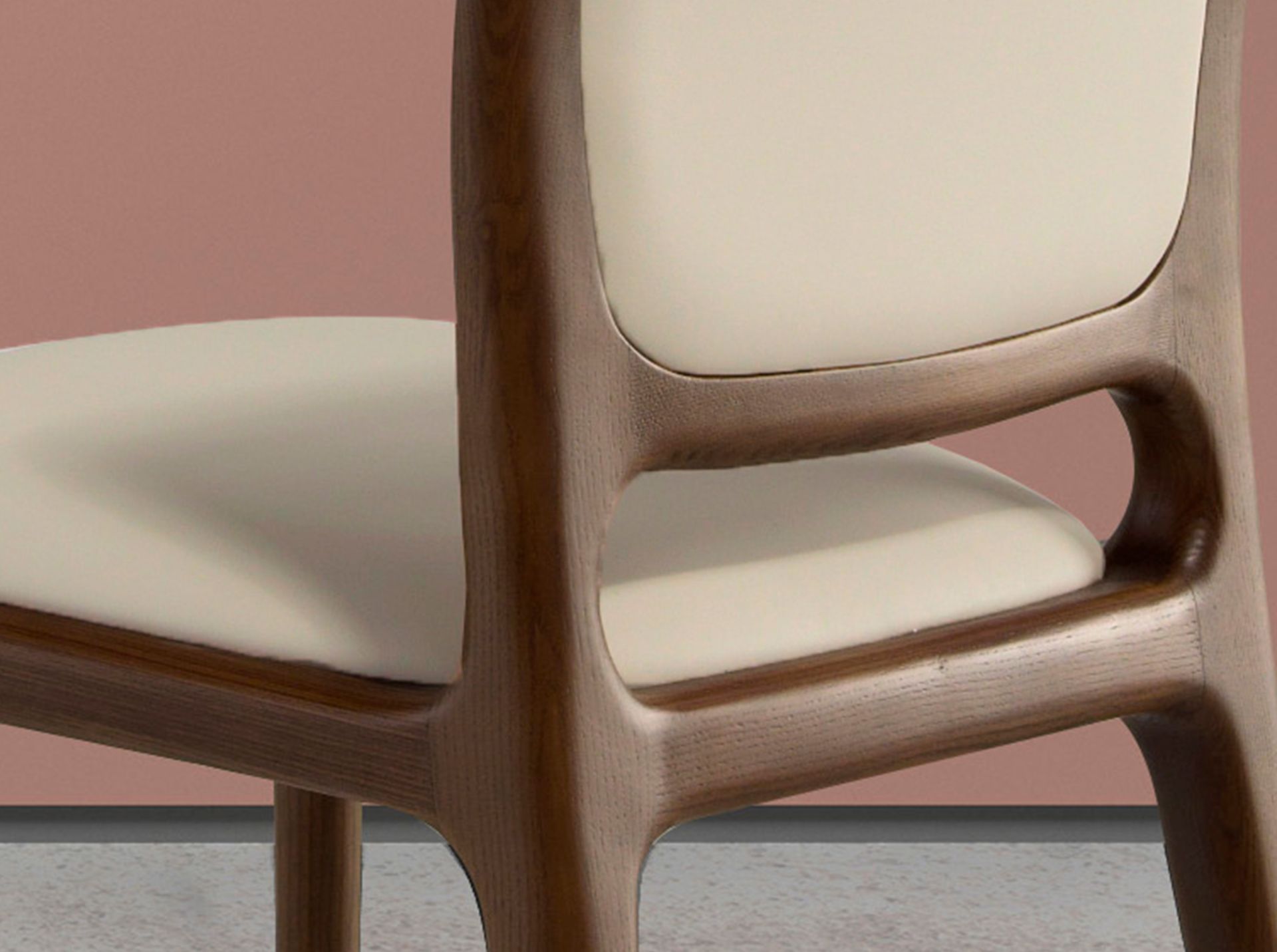 Sedia in similpelle crema