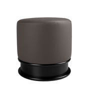 Pouf in similipelle grigio scuro