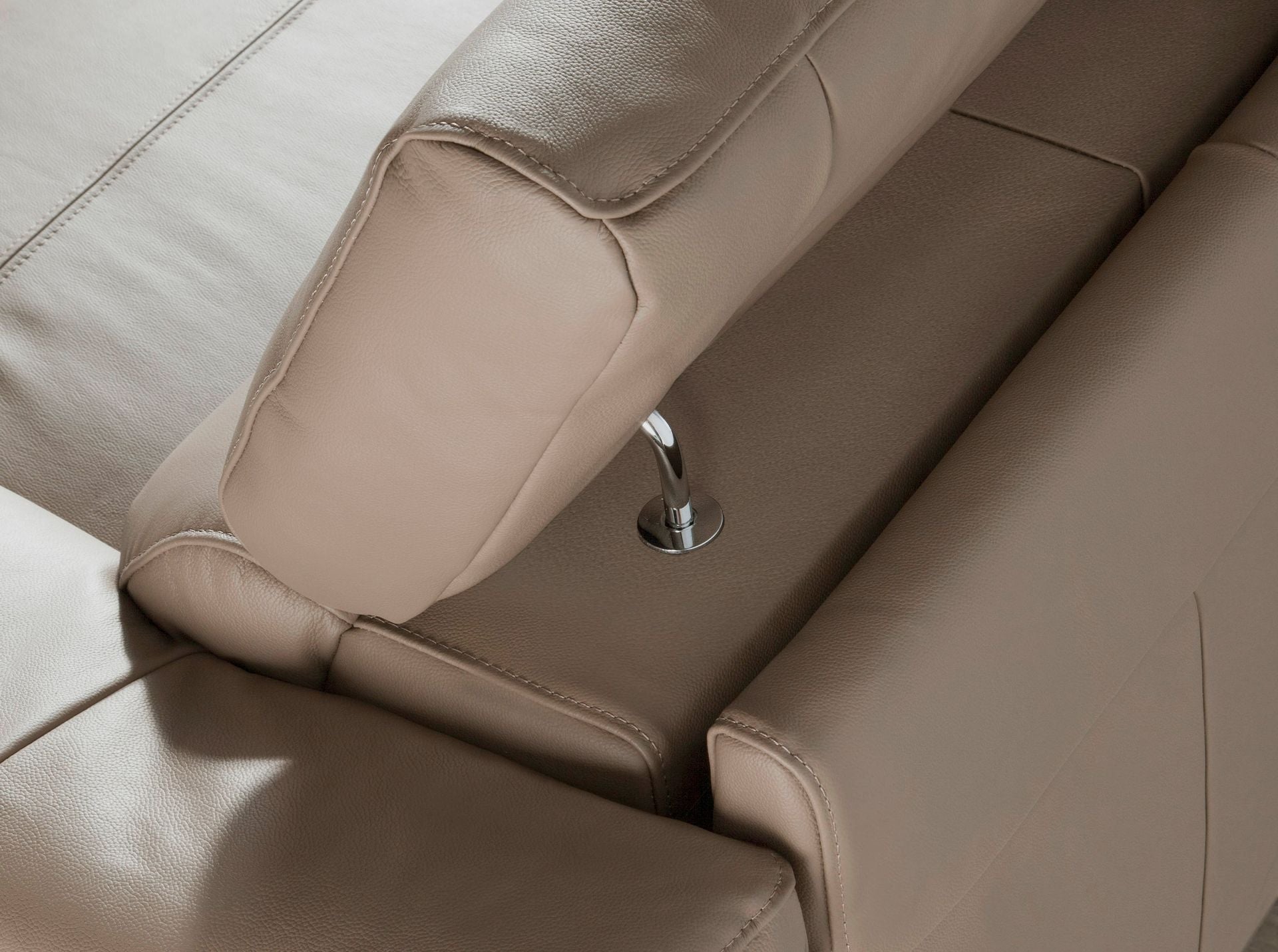 Divano relax chaise longue destro in pelle visone