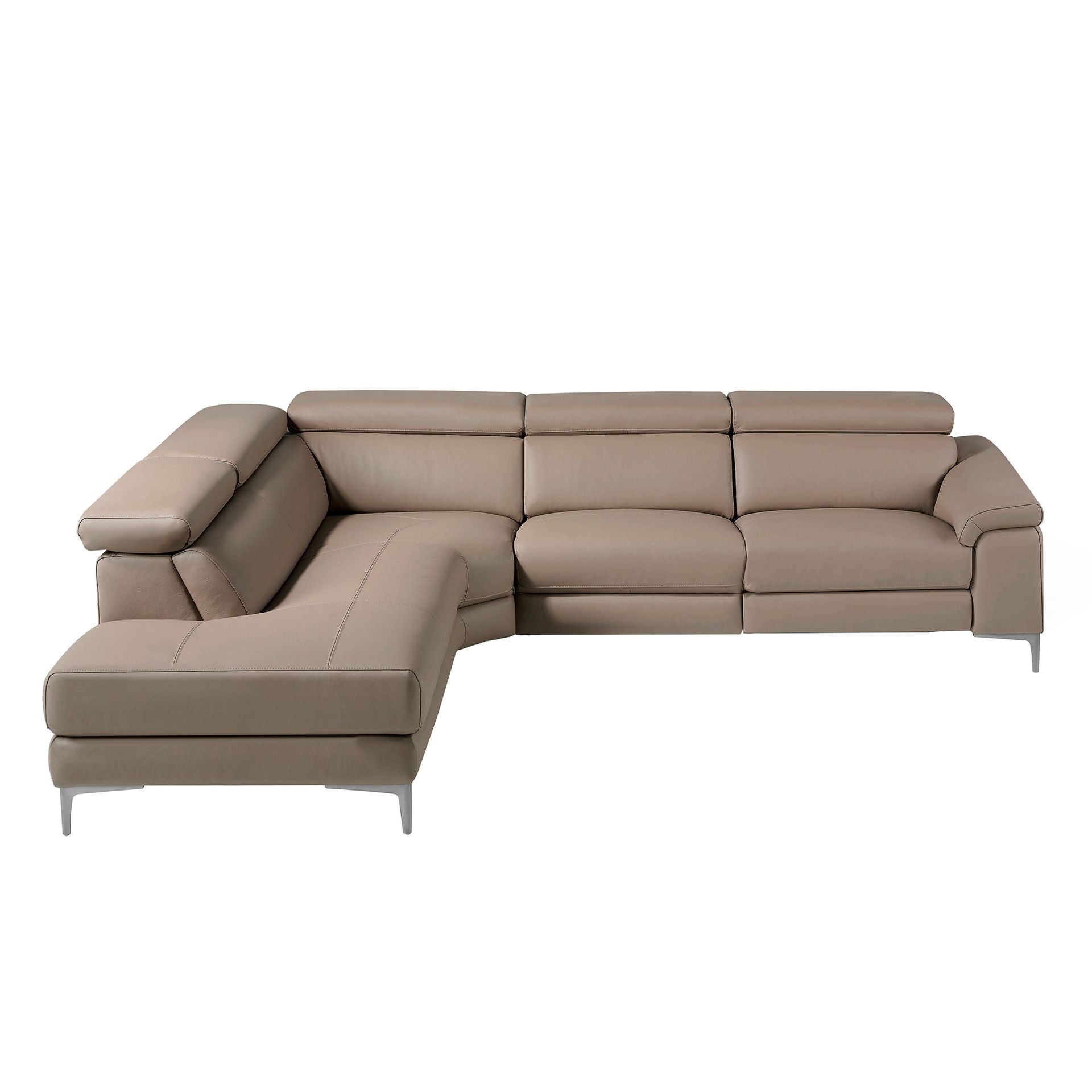 Divano relax chaise longue destro in pelle visone