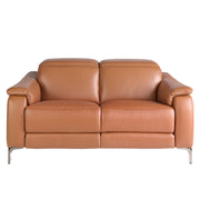 Divano relax a 2 posti in pelle marrone