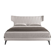 Letto in tessuto grigio chiaro