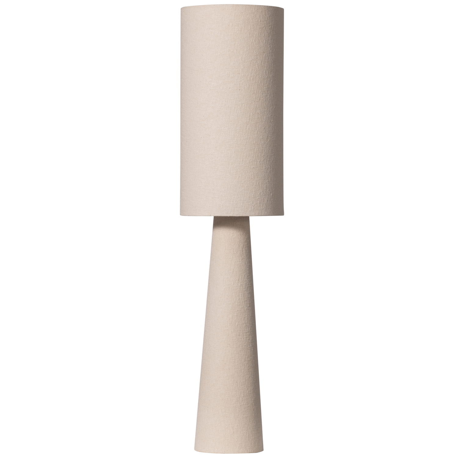 Lampada da terra loft metallo/bouclé naturale 130xø30cm
