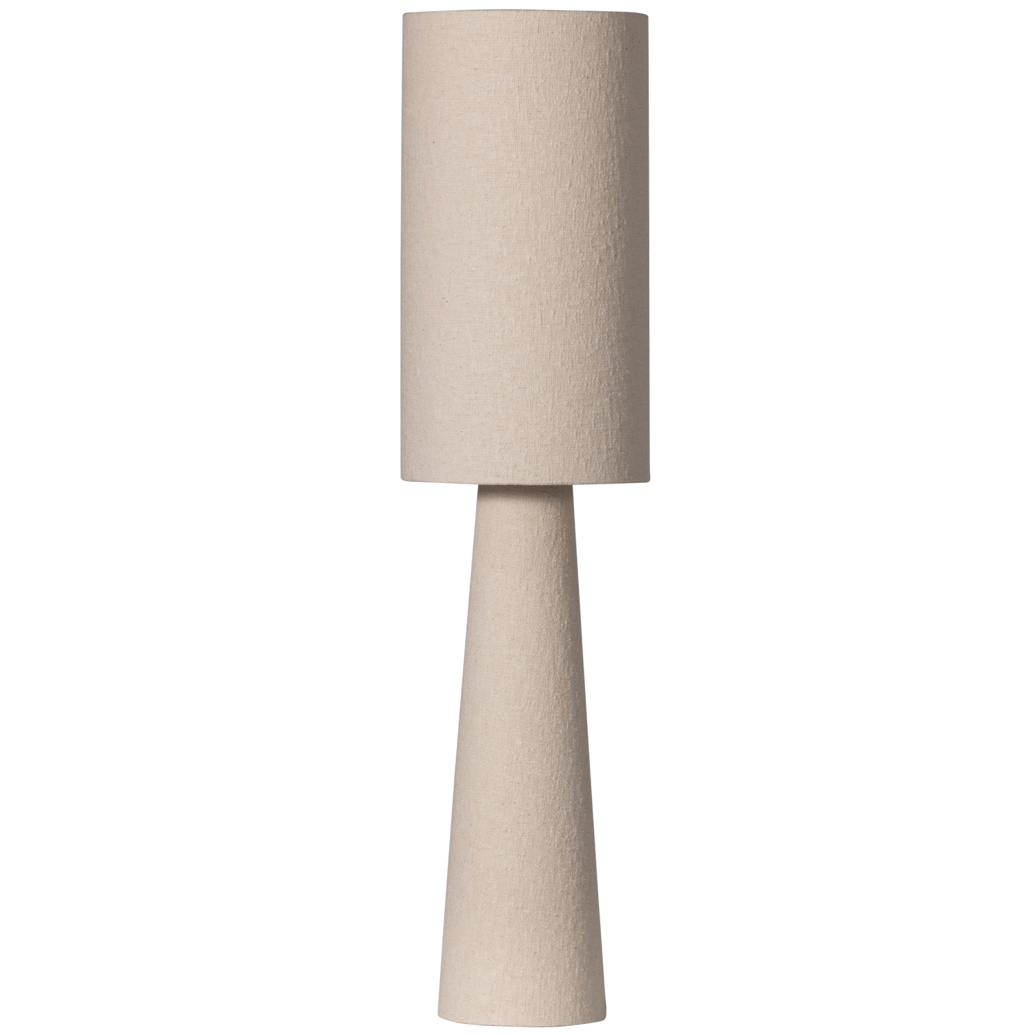 Lampada da tavolo loft metallo/bouclé naturale 90xø22cm