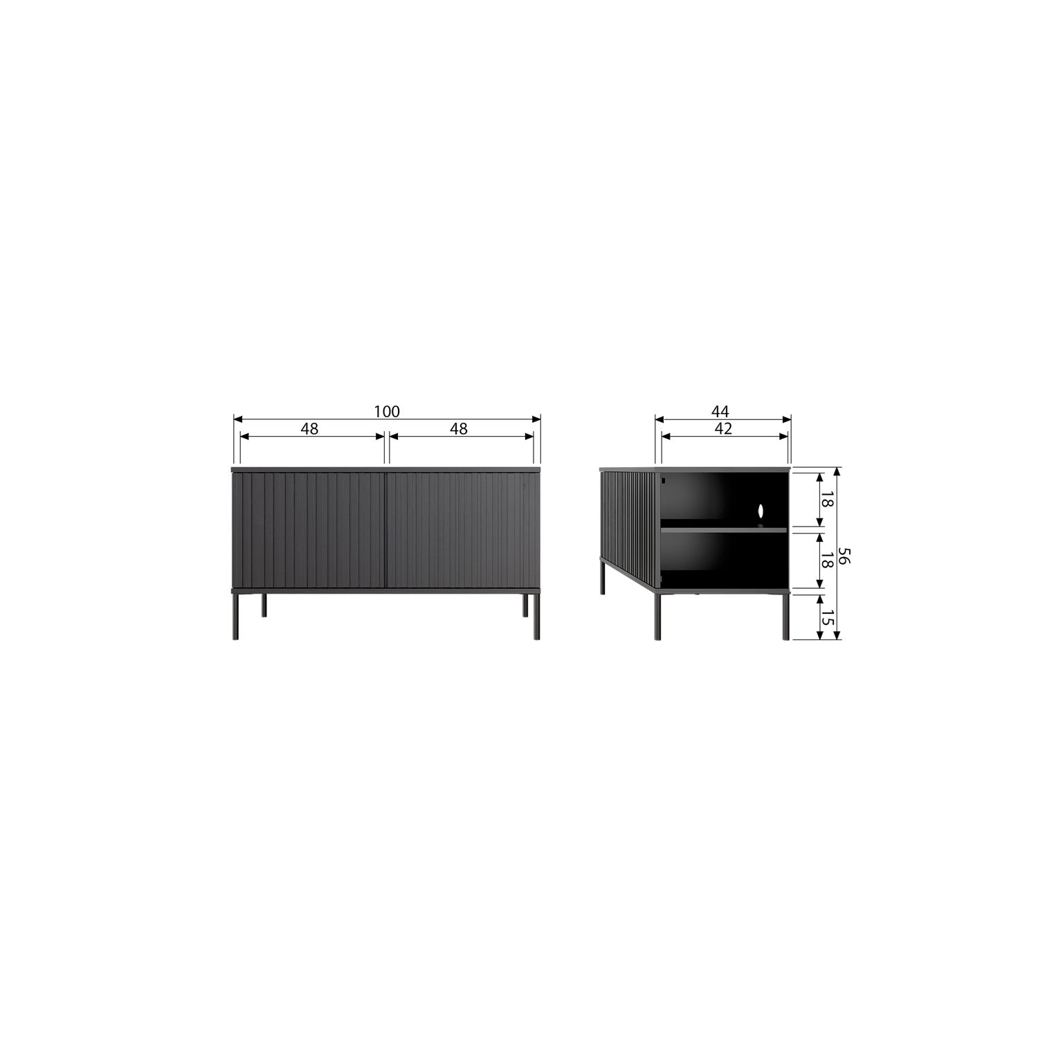 Nuovo mobile tv gravure 100 cm pine dust