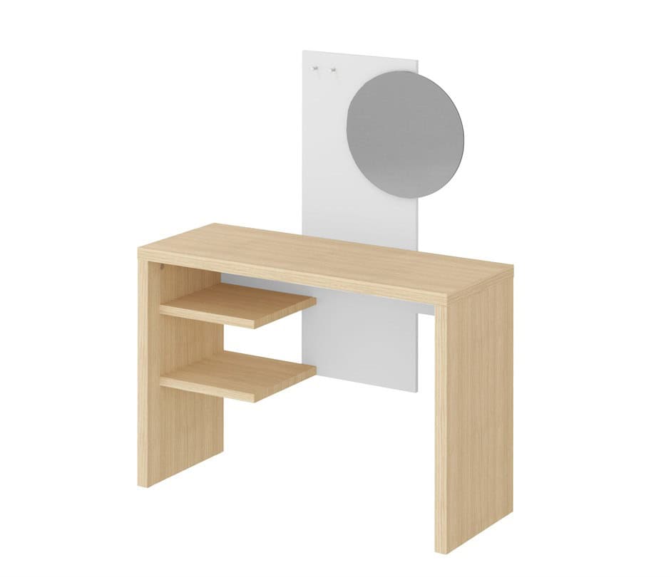 9000.980022 Hugo Vanity Light Oak Melamine and Pure White (2)
