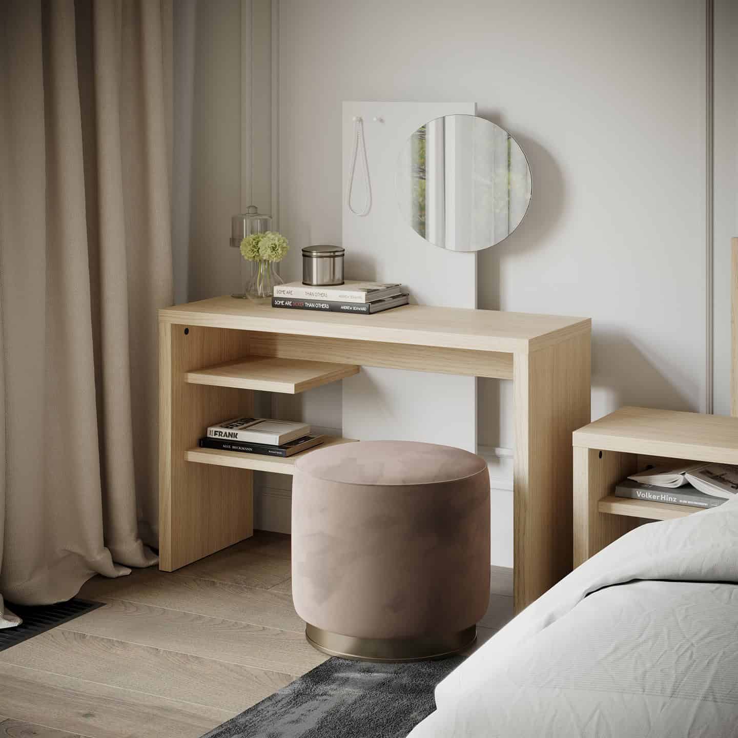 9000.980022 Hugo Vanity Light Oak Melamine and Pure White (5)