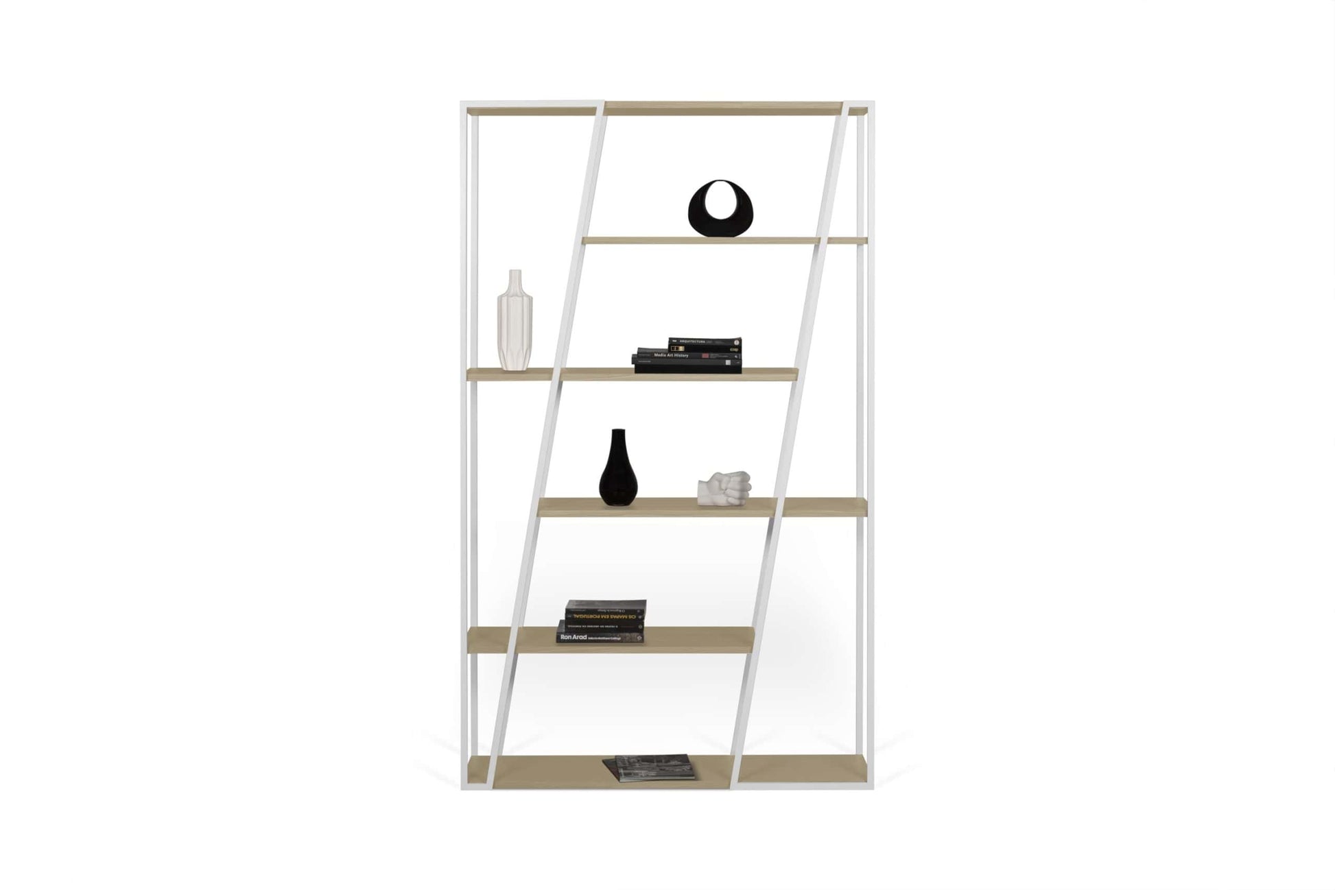9500.322334 Albi Bookcase Light Oak White Steel (3)