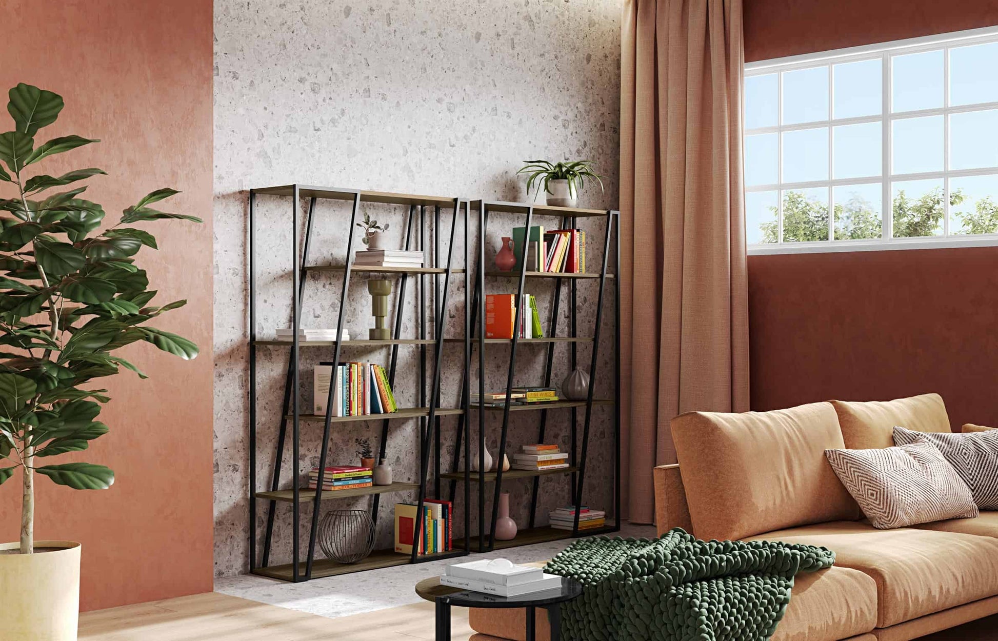 9500.322426 Albi Bookcase Walnut Black Steel (8)