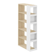 9500.323539-Ella-Bookcase-Light_Oak_Melamine-Pure_White-Front-Side_45