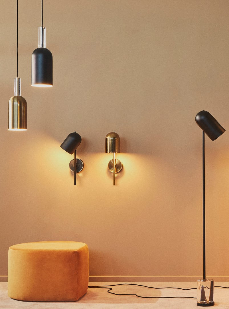 Lampada cilindrica LUCEO - Nero/Trasparente - AYTM - Ø12xA35 CM