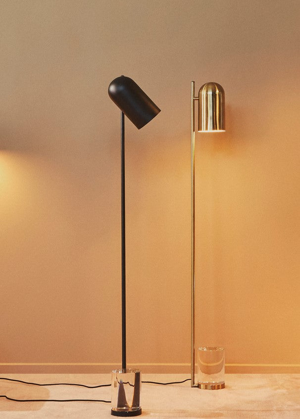 Lampada da terra LUCEO - Nero/Trasparente - AYTM - Ø12xA140 CM