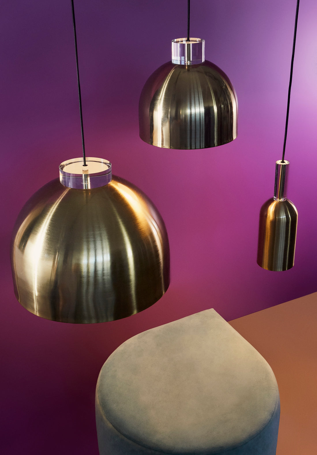 Lampada rotonda LUCEO - Oro/Trasparente - AYTM - Ø28xA25,5 CM