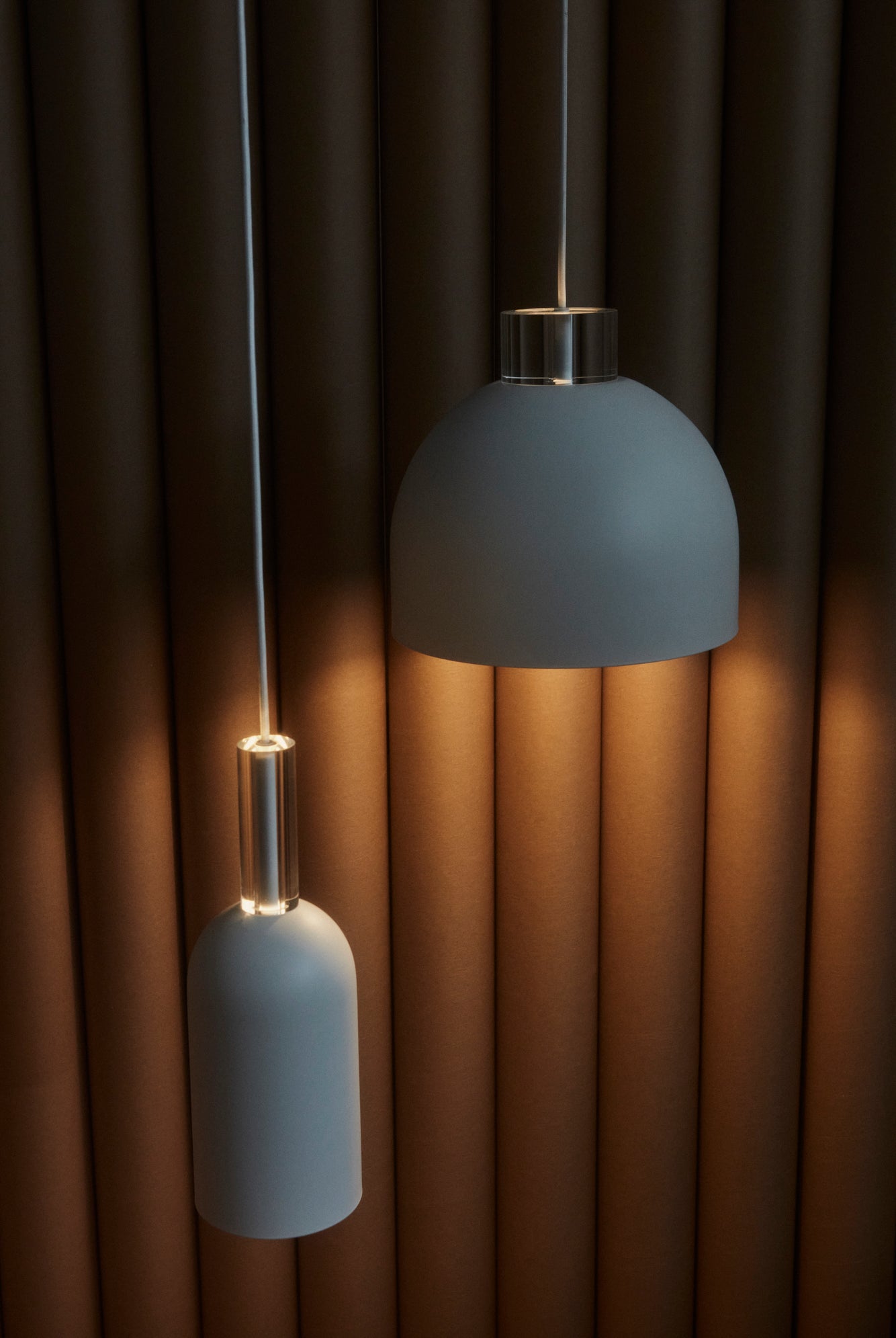 Lampada cilindrica LUCEO - Bianco/Trasparente - AYTM - Ø12xA35 CM