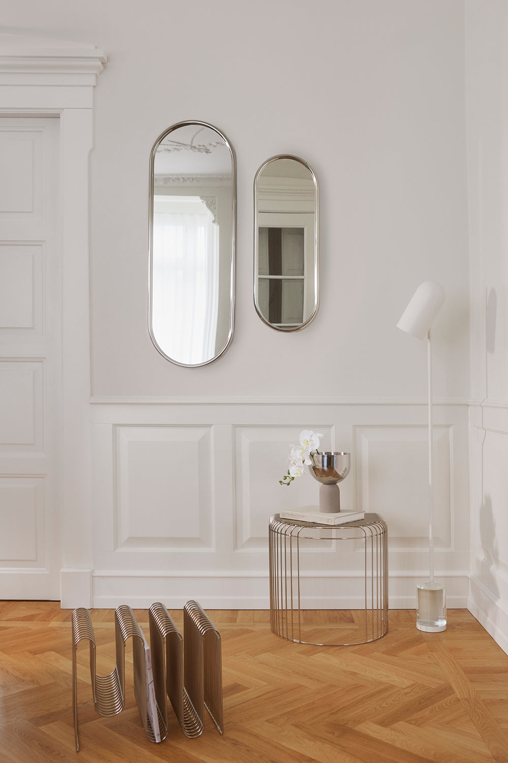 Lampada da terra LUCEO - Bianco/Trasparente - AYTM - Ø12 x A140 CM