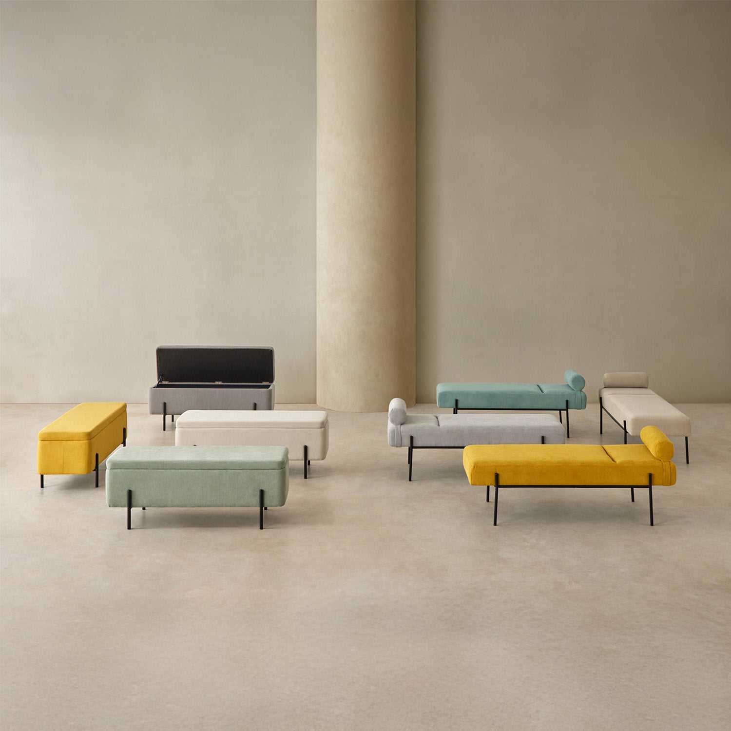 Panca edimburgo beige/nero