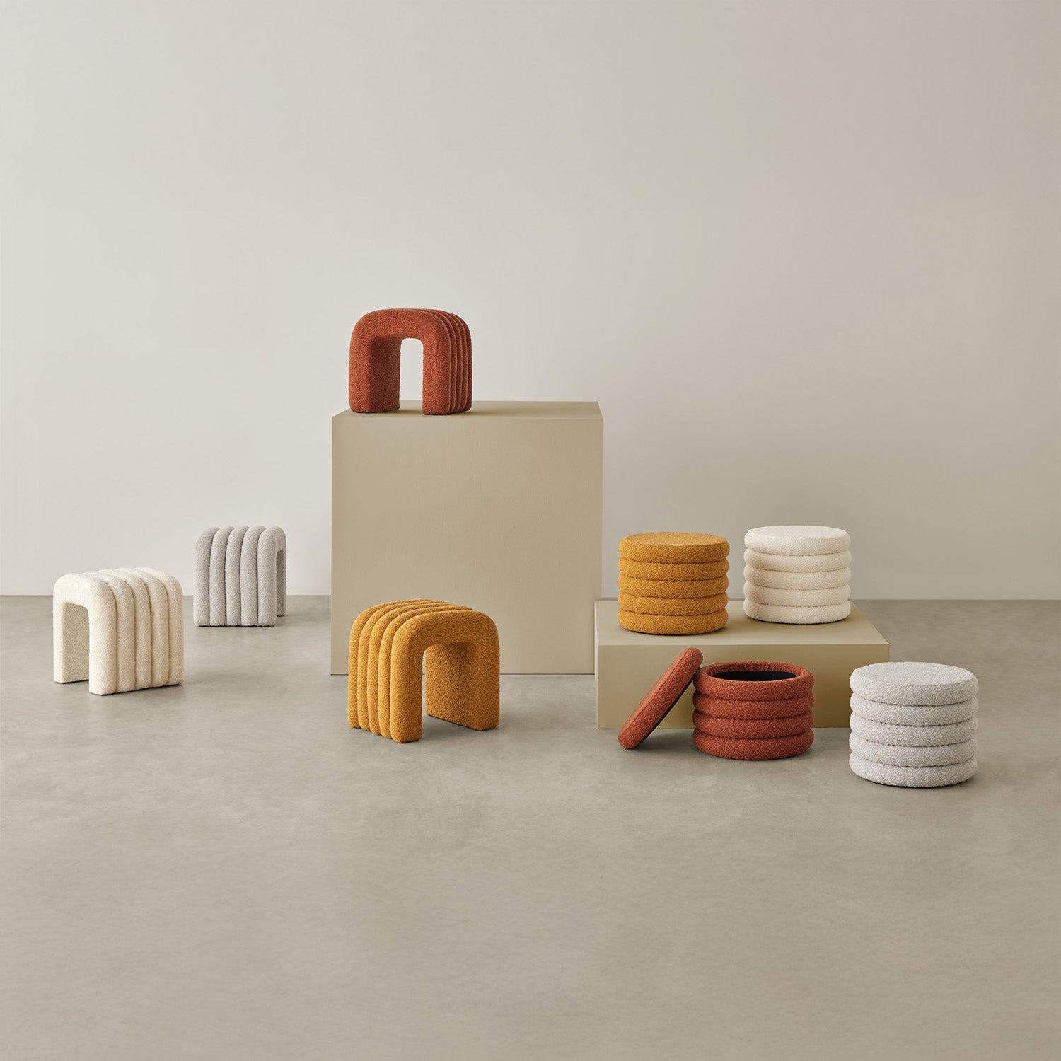 Pouff harry in terracotta