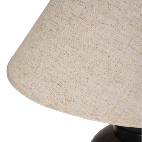 Lampada da tavolo in gesso nero