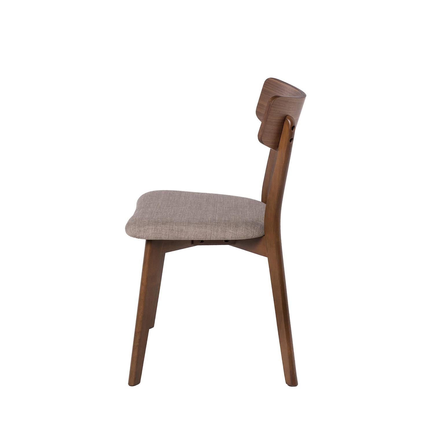 Sedia keira grigio chiaro noce