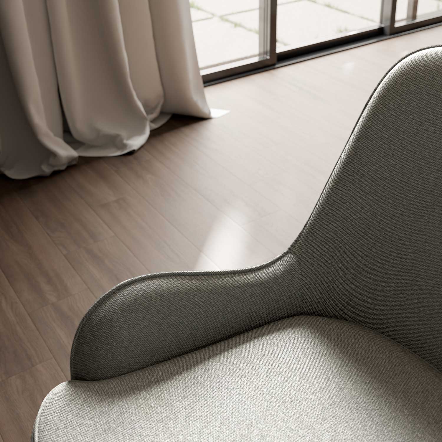 Sgabello milton grigio chiaro