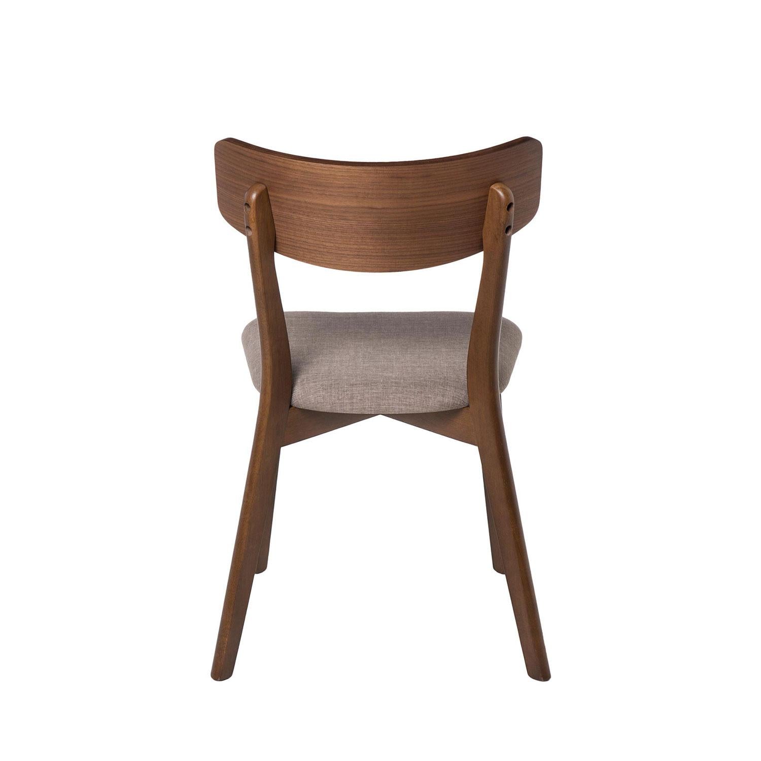 Sedia keira grigio chiaro noce