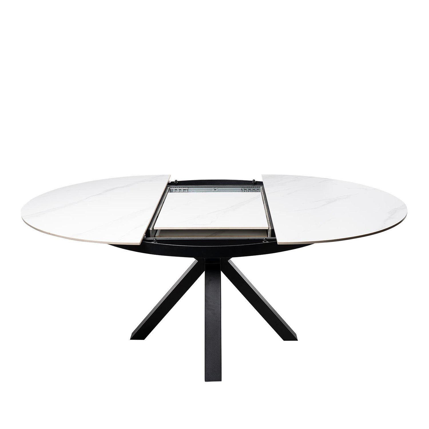 Tavolo zuri 130 rosso. bianco/nero