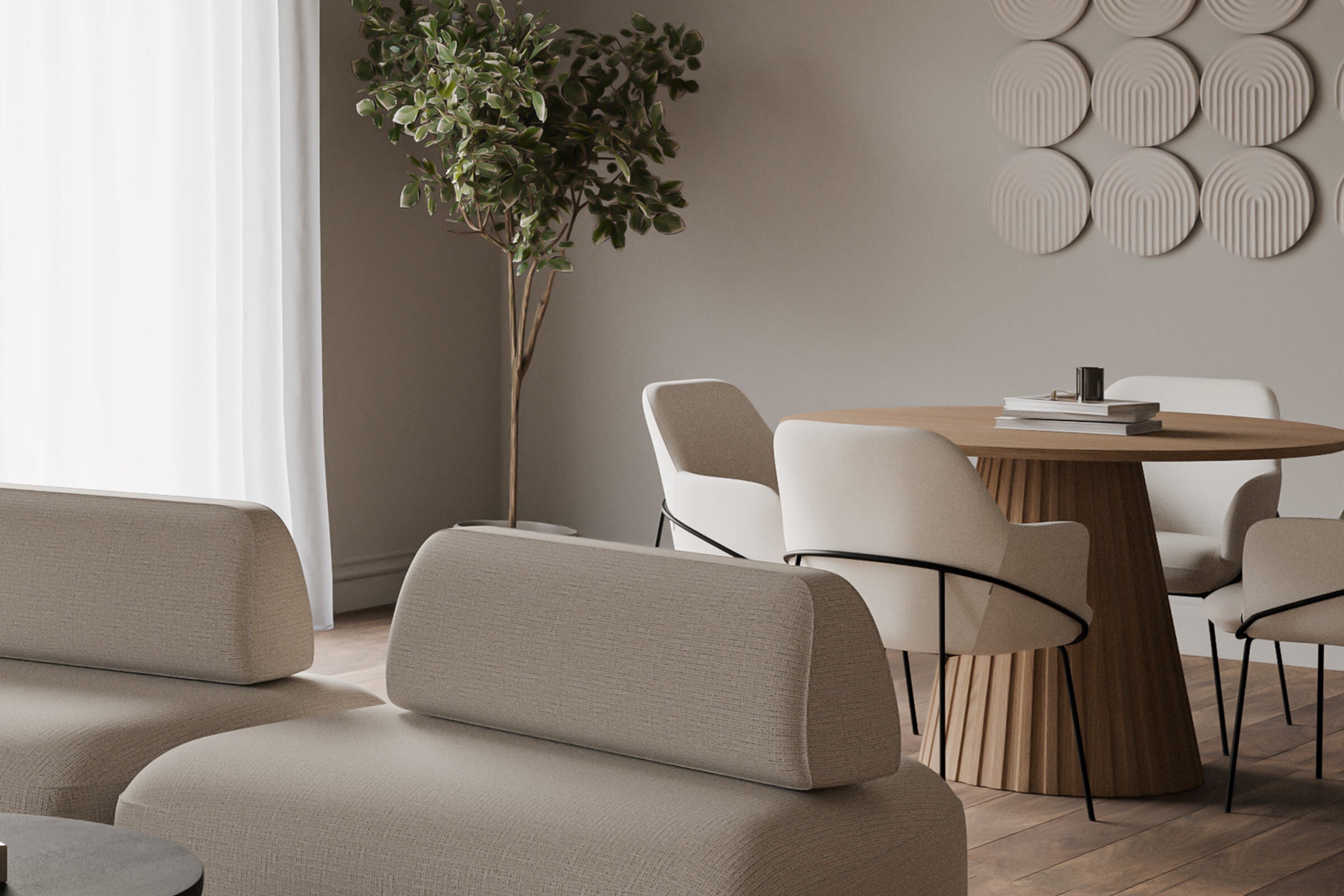 Tavolo fisso in rovere rosso nayla 120