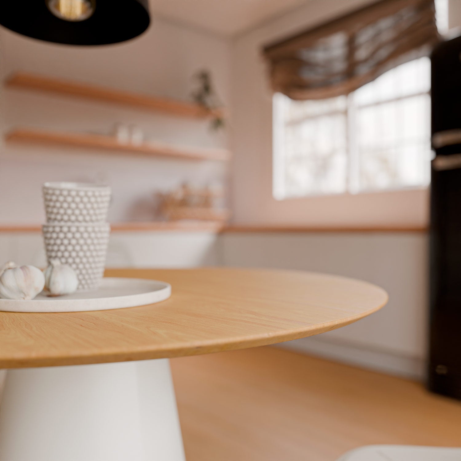 Tavolo fisso rovere/bianco daisy 100 rosso