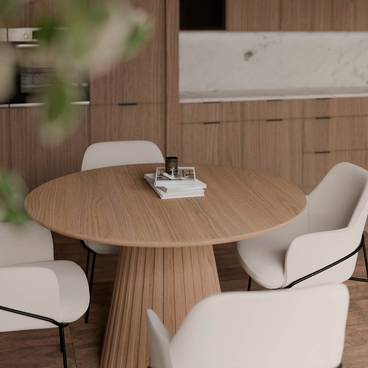 Tavolo fisso in rovere rosso nayla 120