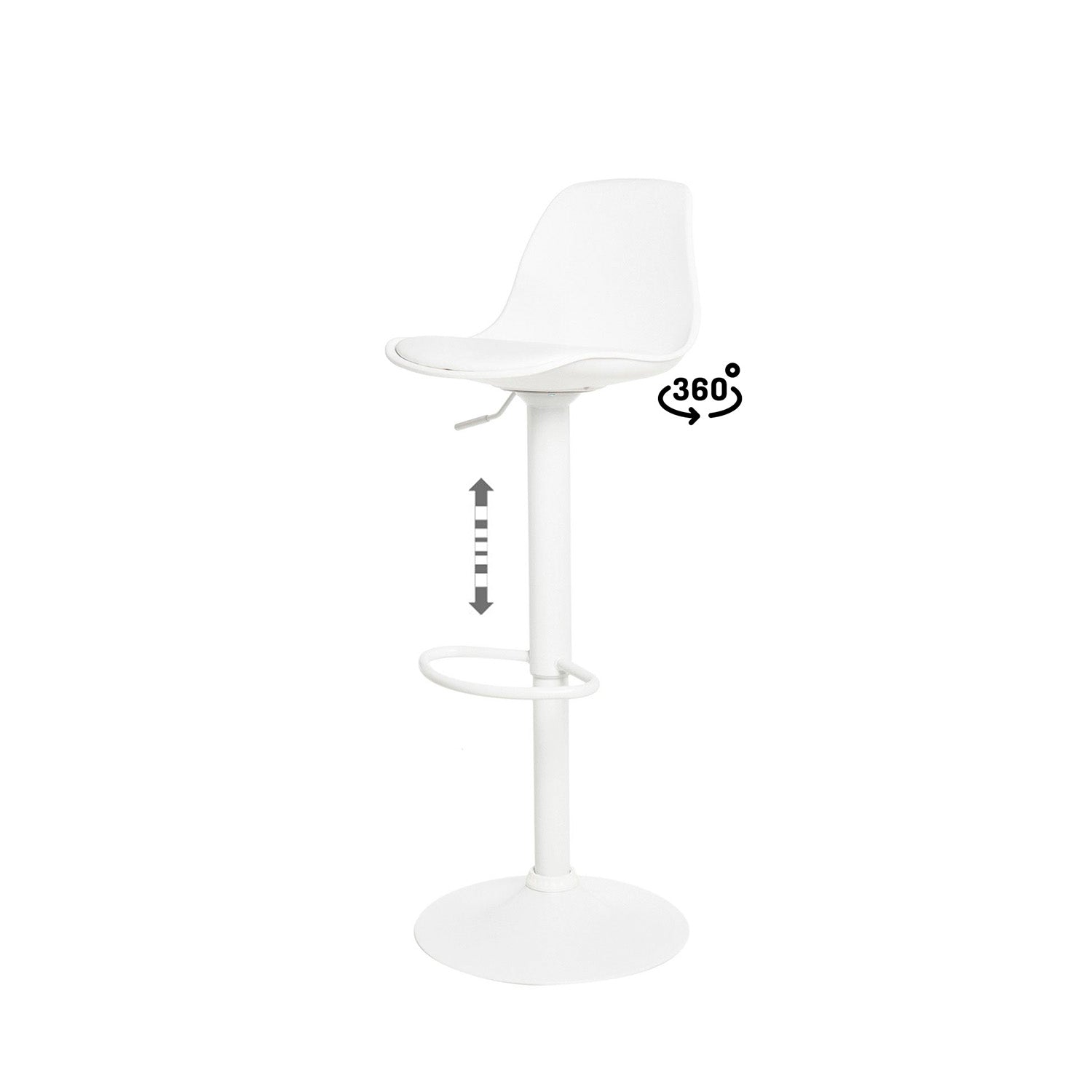 Sgabello sadie bianco