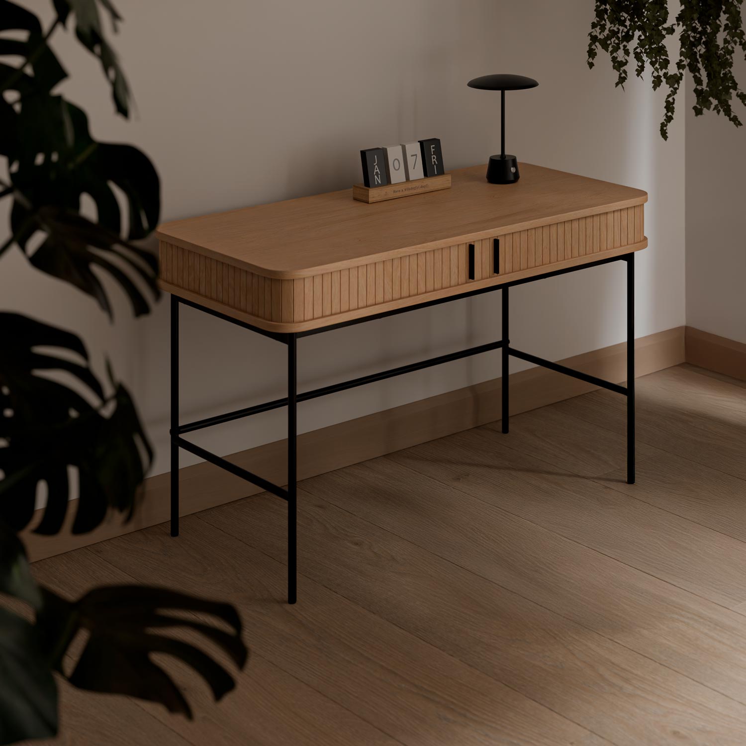 Scrivania in rovere cornell/nero