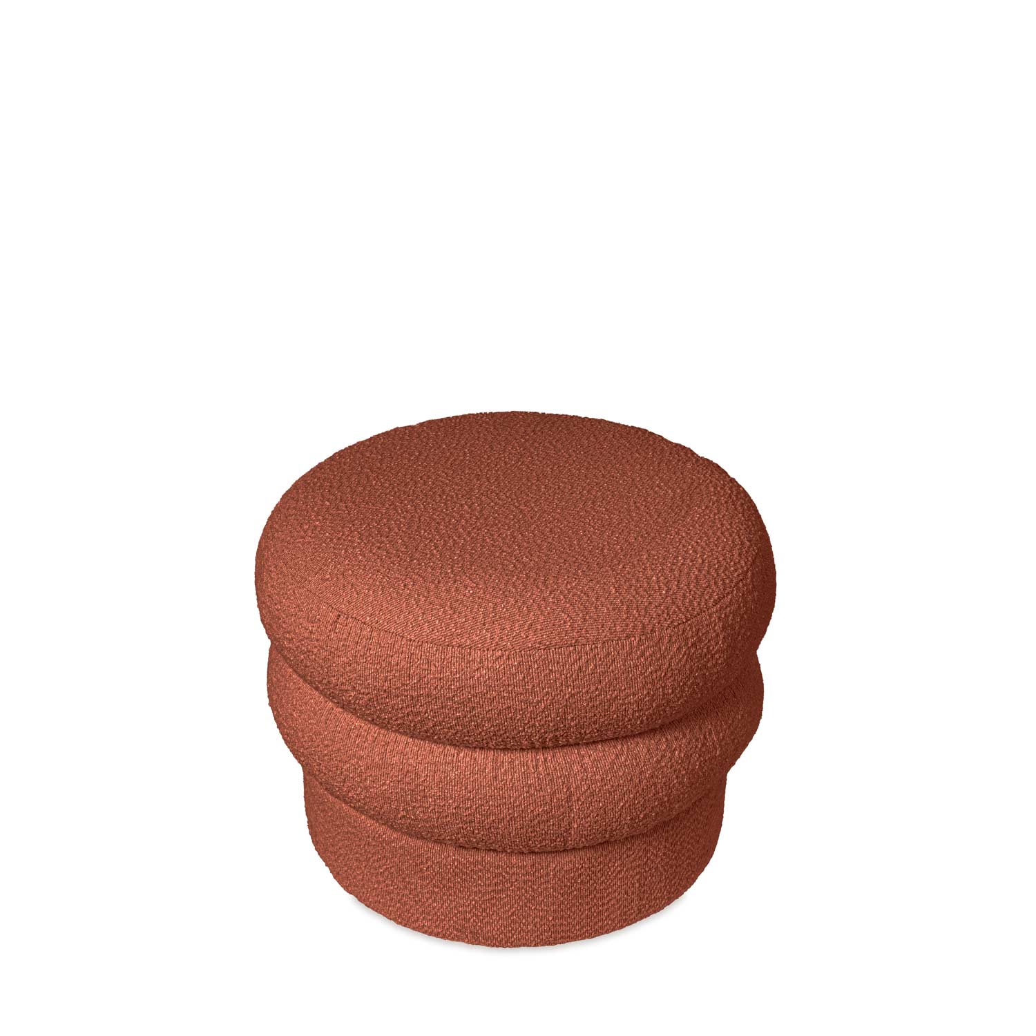 Elliot puff in terracotta
