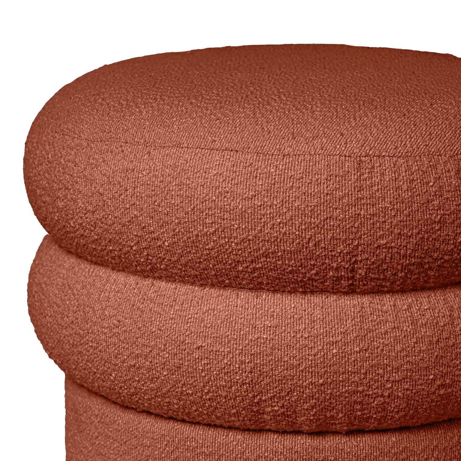 Elliot puff in terracotta