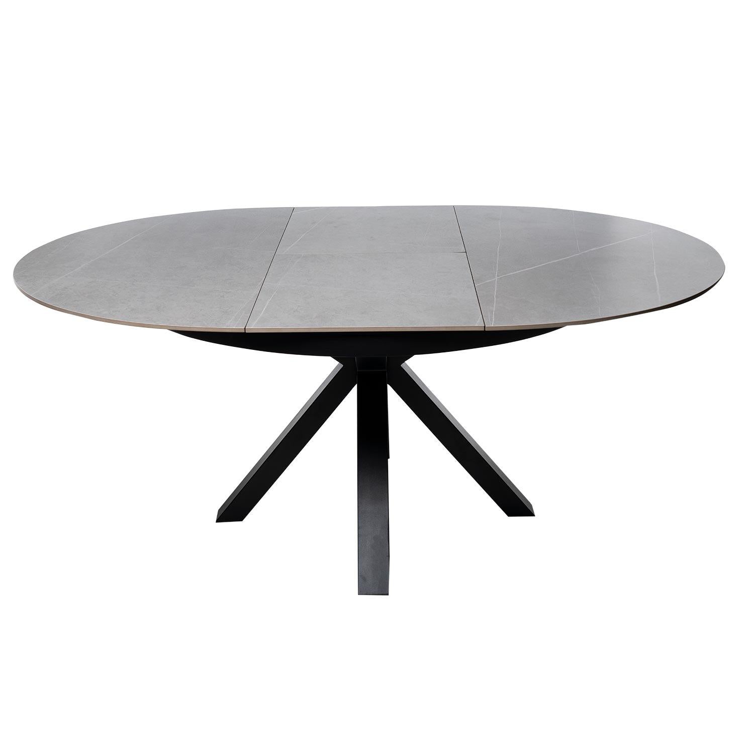 Tavolo zuri 130 rosso. grigio/nero