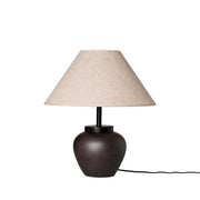 Lampada da tavolo in gesso nero
