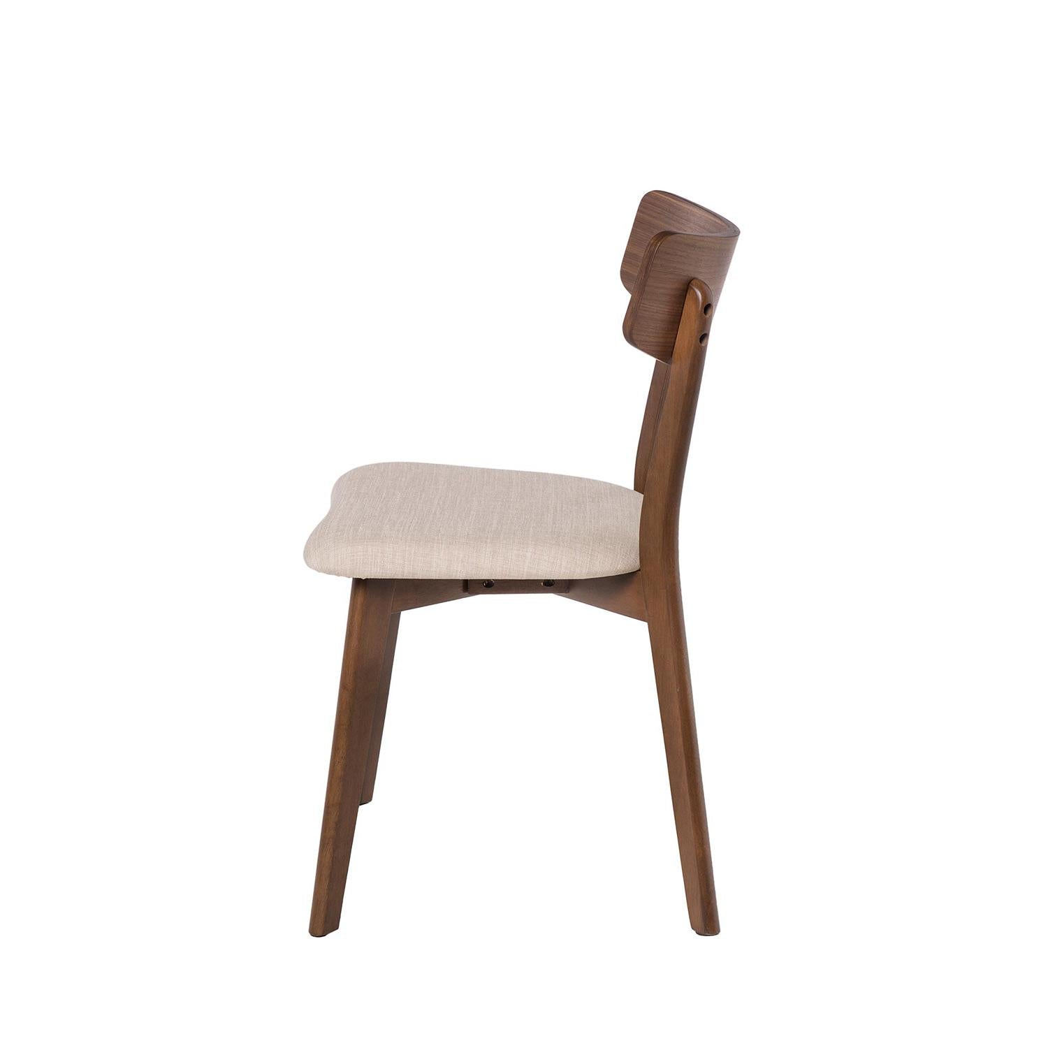 Sedia keira beige noce